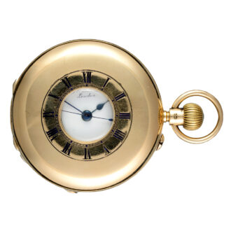 English centre seconds lever in a gold half hunter case Circa 1893
