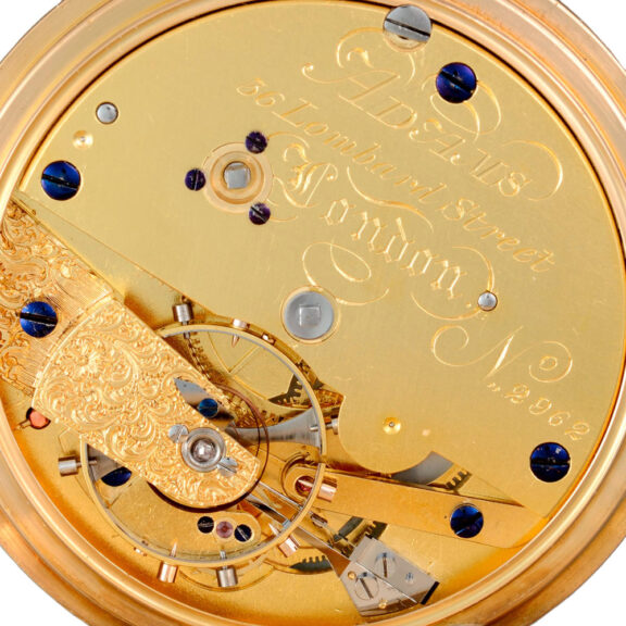 Gold English keyless fusee chronometer pocket watch Circa 1895 Gold English keyless fusee chronometer pocket watch Circa 1895