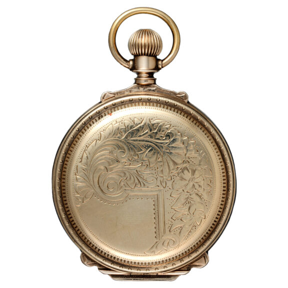 American lever in a gold box hinged full hunter case Circa 1895 American lever in a gold box hinged full hunter case Circa 1895