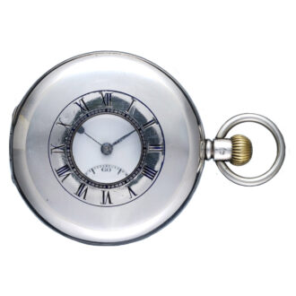 A Swiss lever pocket watch in a silver half hunter case Circa 1898