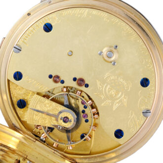 A centre seconds lever with power reserve indication Circa 1898