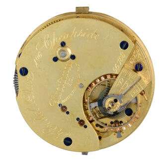 English lever pocket watch in a gold half hunter case Circa 1899