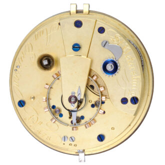 Fine silver chronometer with power reserve indication Circa 1899