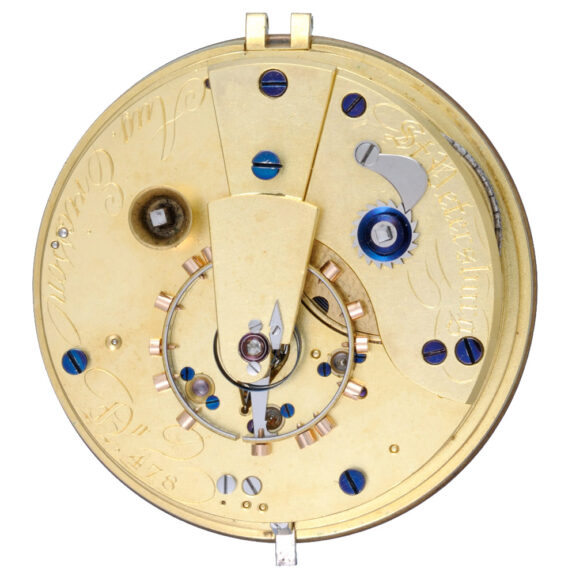 Fine silver chronometer with power reserve indication Circa 1899 Fine silver chronometer with power reserve indication Circa 1899