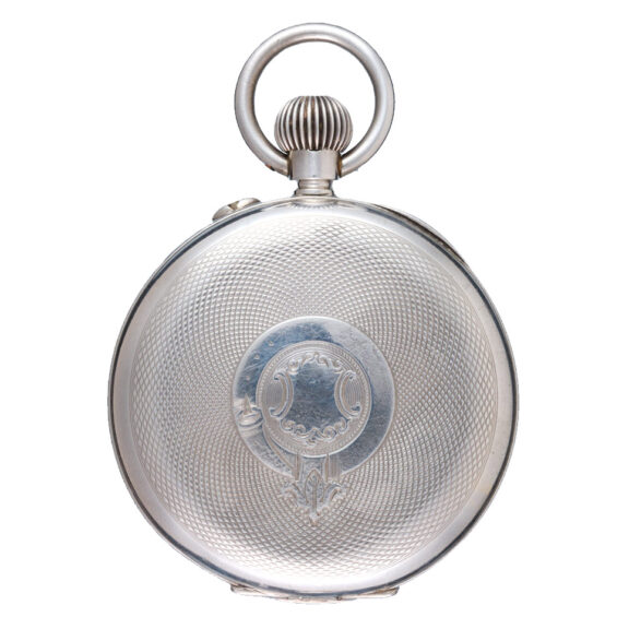 Swiss silver cylinder pocket watch with digital dial Circa 1900 Swiss silver cylinder pocket watch with digital dial Circa 1900