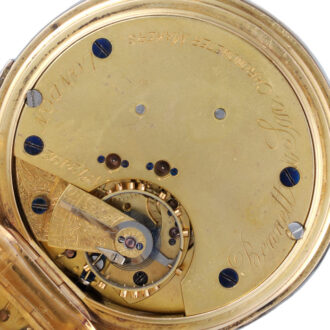 English centre seconds lever in a gold half hunter case Circa 1900
