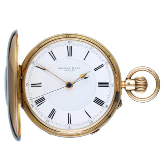 English centre seconds lever in a gold half hunter case Circa 1900