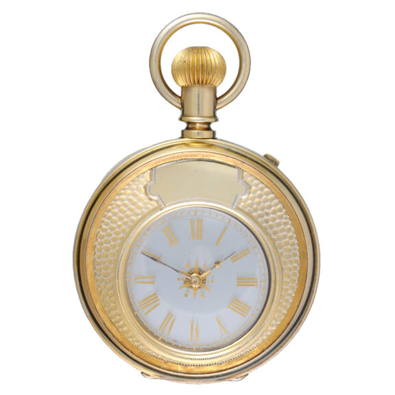 Swiss mystery watch in a silver gilt double sided case Circa 1900 Swiss mystery watch in a silver gilt double sided case Circa 1900