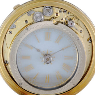 Swiss mystery watch in a silver gilt double sided case Circa 1900 Swiss mystery watch in a silver gilt double sided case Circa 1900