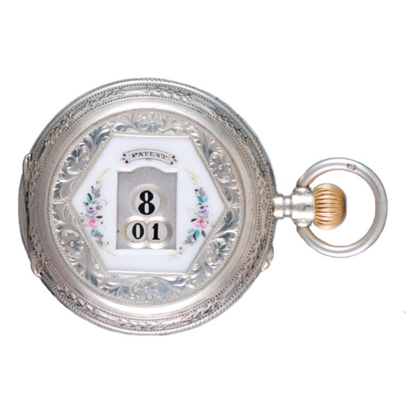 Unusually small Swiss cylinder watch with digital dial Circa 1900 Unusually small Swiss cylinder watch with digital dial Circa 1900