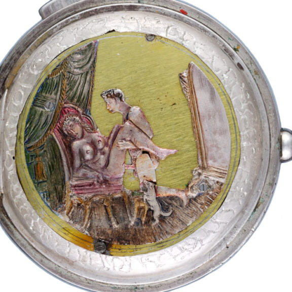 Swiss silver quarter repeating erotic lever pocket watch Circa 1900 Swiss silver quarter repeating erotic lever pocket watch Circa 1900
