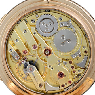 Swiss minute repeating lever in a gold full hunter case Circa 1900