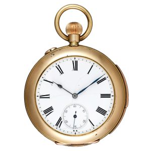 Swiss gilt-metal minute repeating lever watch Circa 1900