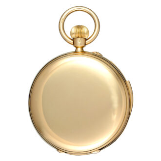 English minute repeating lever in gold full hunter case Circa 1900