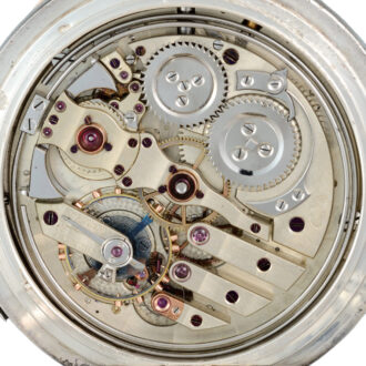 Swiss quarter repeating lever in a silver open face case Circa 1900