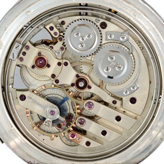 Swiss quarter repeating lever in a silver open face case Circa 1900 Swiss quarter repeating lever in a silver open face case Circa 1900