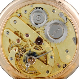 A Swiss lever pocket watch in a gold full hunter case Circa 1900