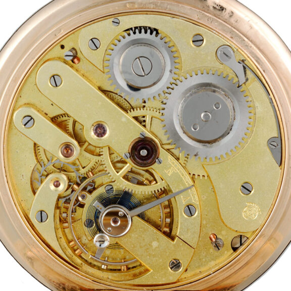 A Swiss lever pocket watch in a gold full hunter case Circa 1900 A Swiss lever pocket watch in a gold full hunter case Circa 1900