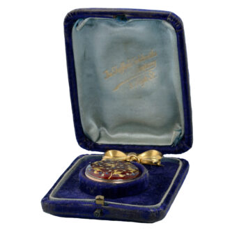 Swiss cylinder in silver/gilt/enamel case with pendant Circa 1900 Swiss cylinder in silver/gilt/enamel case with pendant Circa 1900