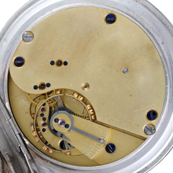 English silver half-hunting cased lever pocket watch Circa 1901 English silver half-hunting cased lever pocket watch Circa 1901