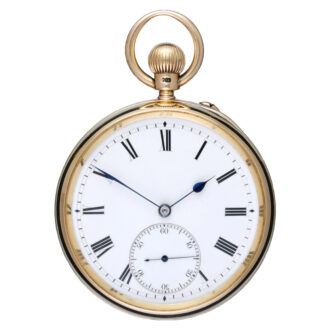 English 18 carat gold freesprung carrousel watch Circa 1901