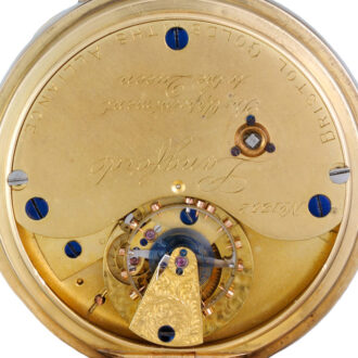 English 18 carat gold freesprung carrousel watch Circa 1901