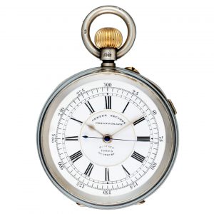 English centre seconds lever in a silver open face case Circa 1901