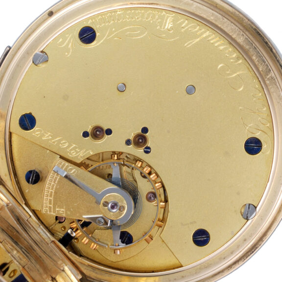 English 18K gold center seconds lever pocket watch Circa 1902 English 18K gold center seconds lever pocket watch Circa 1902