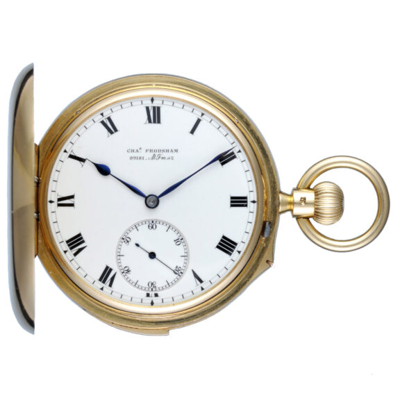 English minute repeating lever in gold full hunter case Circa 1906