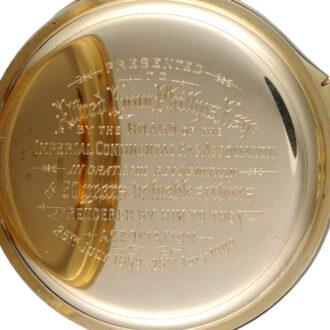 English minute repeating lever in gold full hunter case Circa 1906