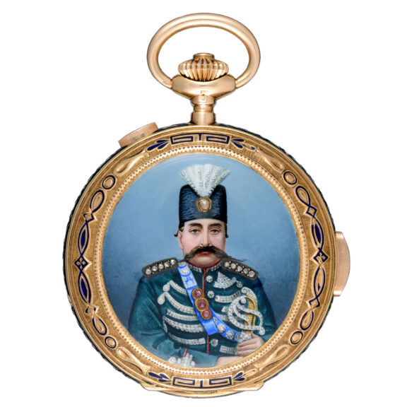 Swiss repeater with portrait of the Shah of Persia Circa 1905 Swiss repeater with portrait of the Shah of Persia Circa 1905