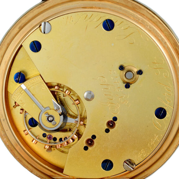 An English lever pocket watch in a gold open face case Circa 1906 An English lever pocket watch in a gold open face case Circa 1906