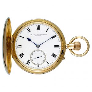 An English gold full hunter lever by sir John Bennett Circa 1908