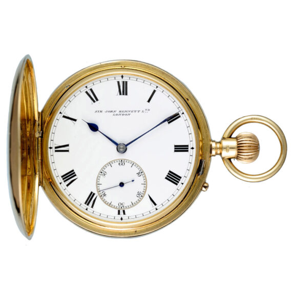 An English gold full hunter lever by sir John Bennett Circa 1908