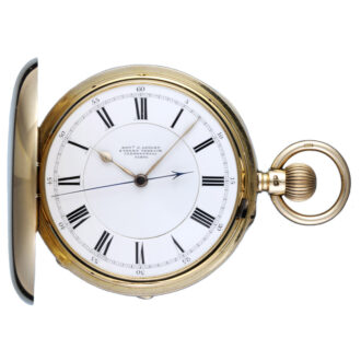 An English freesprung lever in a gold full hunter case Circa 1909