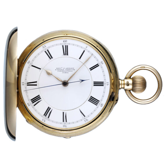 An English freesprung lever in a gold full hunter case Circa 1909