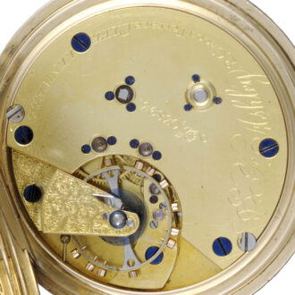An English freesprung lever in a gold full hunter case Circa 1909