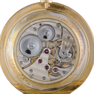 Swiss lever in a slim gold and enamel open face case Circa 1910 Swiss lever in a slim gold and enamel open face case Circa 1910