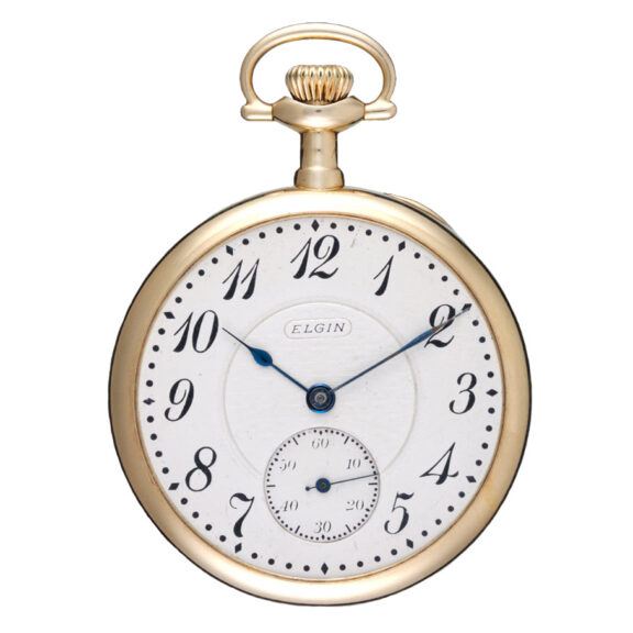 American lever pocket watch in a gold open face case Circa 1910