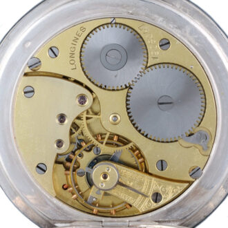 An unusual Swiss silver full hunter lever by Longines Circa 1910