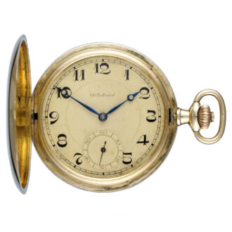 A Belgian lever pocket watch in a gold full hunter case Circa 1910