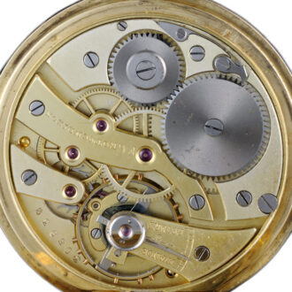 A Belgian lever pocket watch in a gold full hunter case Circa 1910