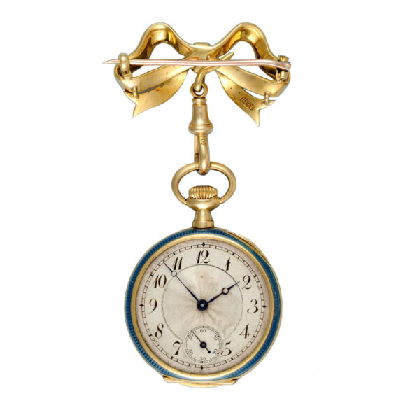Swiss gold, enamel, diamond and pearl-set lever watch Circa 1910 Swiss gold, enamel, diamond and pearl-set lever watch Circa 1910