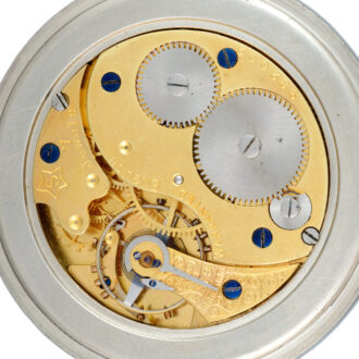 English lever pocket watch in a nickle open face case Circa 1910