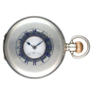 Swiss silver half-hunting cased lever pocket watch Circa 1912