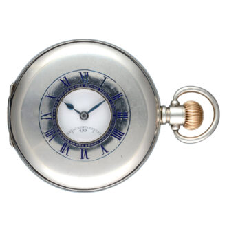 Swiss silver half-hunting cased lever pocket watch Circa 1912 Swiss silver half-hunting cased lever pocket watch Circa 1912