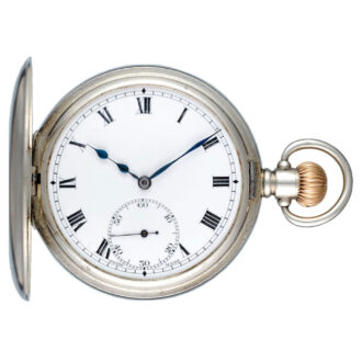 Swiss silver half-hunting cased lever pocket watch Circa 1912 Swiss silver half-hunting cased lever pocket watch Circa 1912