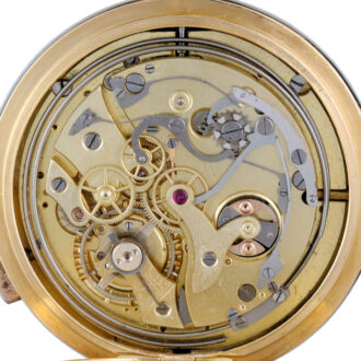 Swiss 18K gold minute repeating lever chronograph Circa 1912