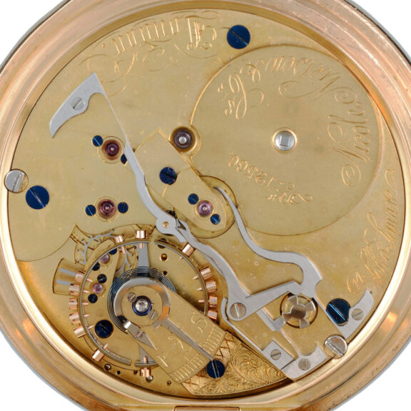 A gold split seconds chronograph by Nicole Nielsen Circa 1912 A gold split seconds chronograph by Nicole Nielsen Circa 1912