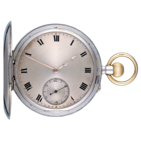 A very rare platinum half hunter with gold movement Circa 1912 A very rare platinum half hunter with gold movement Circa 1912